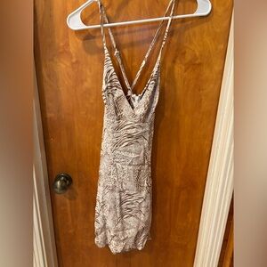 Kimchi Blue Beige and White Patterned Blouse